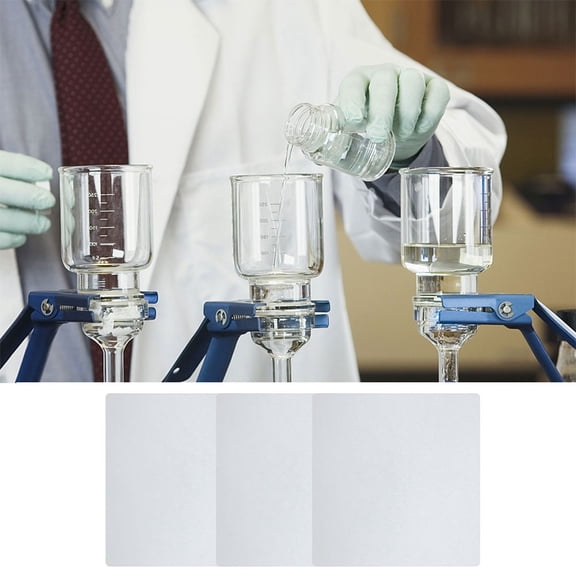 RENACLIPY 60 Sheets Square Qualitative Filter Papers White Scientific Research