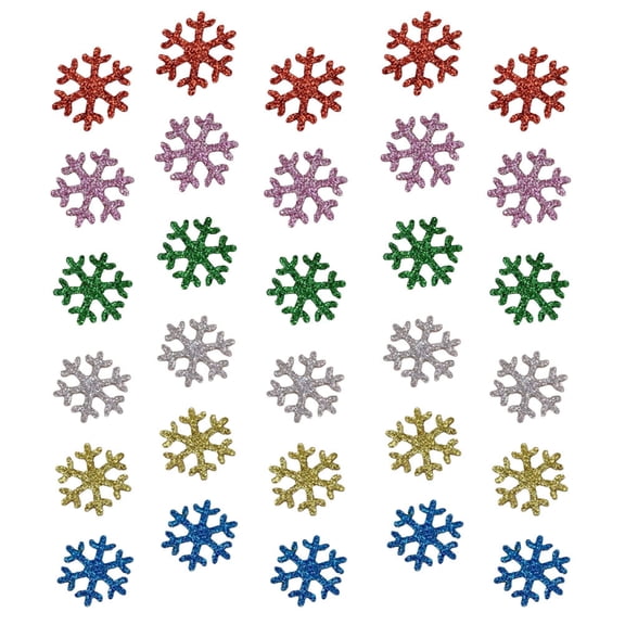 RENACLIPY Snowflake Embellishments Assorted Colors Lightweight for Christmas Crafts Holiday Decorations