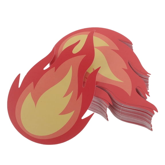 RENACLIPY 60pcs Fire Cutout Paper Decorations for Bulletin Boards and Lessons