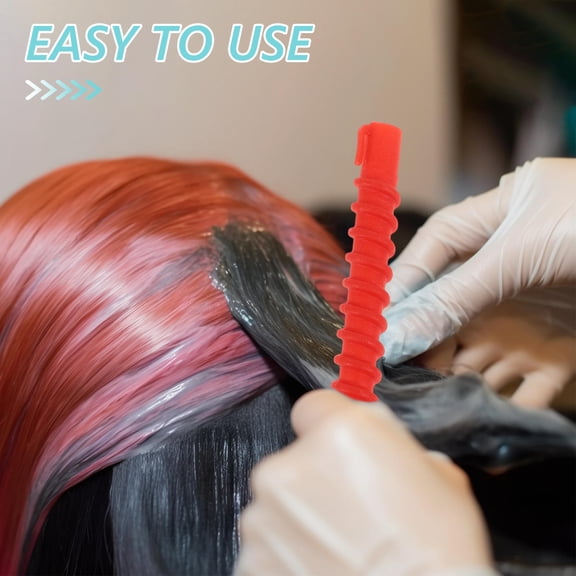 RENACLIPY 60Pcs Spiral Perm Rods Plastic Hair Curlers Assorted Color Hollow Design Easy to Use
