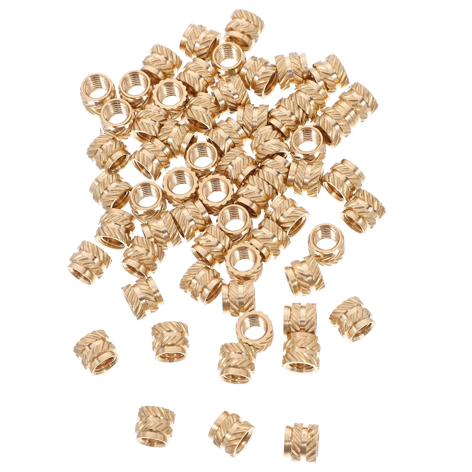 Copper Thread Insert RENACLIPY 60Pcs Golden Copper Threaded Inserts for Metal Secure ...