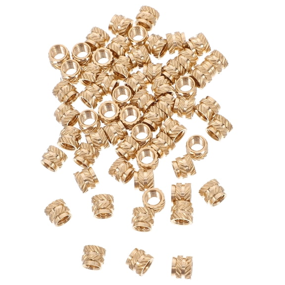 RENACLIPY 60Pcs Brass Heat Set Inserts for Metal M5 Threaded Nuts Enhanced Friction for 3D Printing