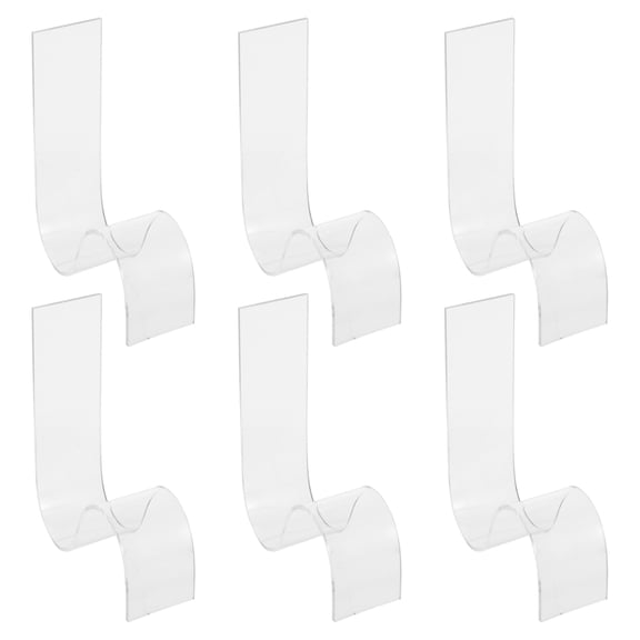 RENACLIPY 6Pcs Acrylic Shoe Stand Organizer Transparent Rack for Shoe Shops and Closets