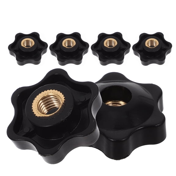 RENACLIPY 6-Pack Black Adjustable Plastic Handle Screws with Manual Tightening Knobs Replacement Set for Repairs