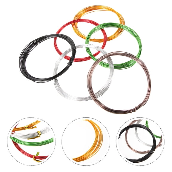 RENACLIPY 6-Pack Aluminum Bonsai Training Wire Rolls for Gardening, Plant Support, and Craft Projects