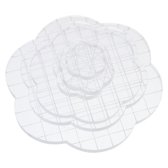 RENACLIPY 6-Pack Transparent Acrylic Stamp Blocks with Grid Lines for Flower Stamping, Card Making, and Craft Projects