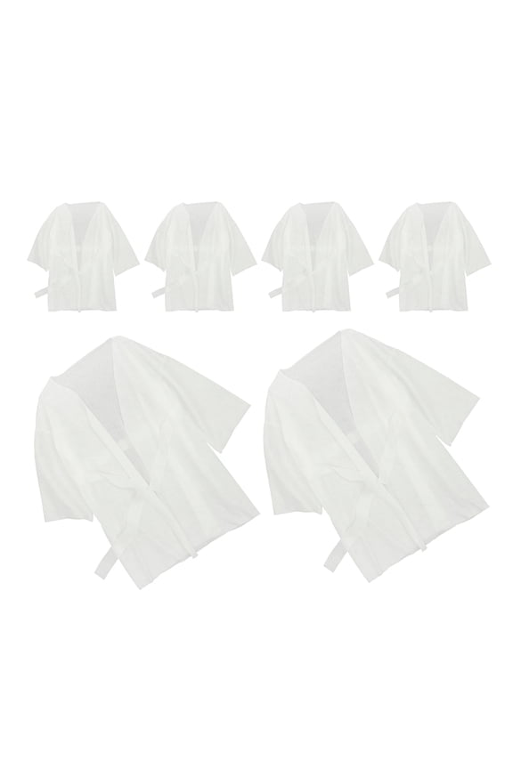 Cotton Bathrobe for Adults - White, Steam Rooms, Saunas, and Travel