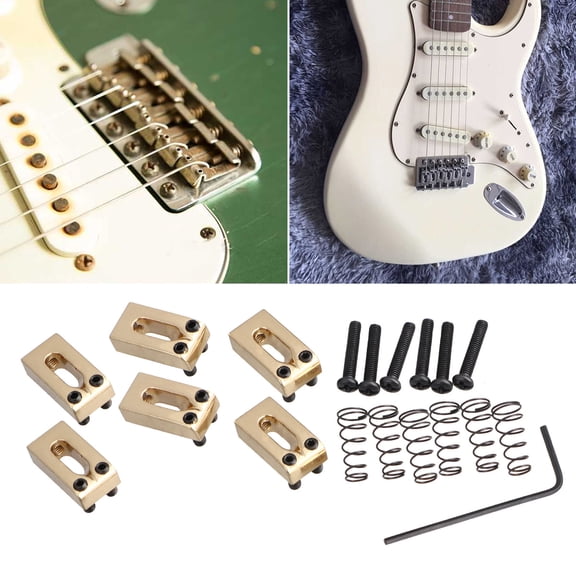 RENACLIPY 6Pcs Electric Guitar Tremolo Bridge Stabilizer Metal Parts for Guitar Upgrades 1.80X1.00X0.50CM