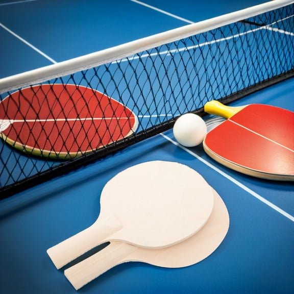 RENACLIPY 6-Pack Unfinished Wooden Table Tennis Paddles with Comfortable Padded Grip for Craft and Sport Use