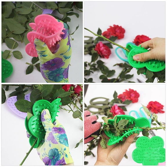 RENACLIPY 6-Pack Leaf Removal Tools for Roses, Soft Plastic Thorn Remover, Flower Care Gardening Accessories