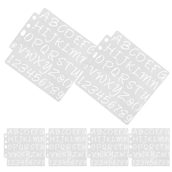 RENACLIPY 6Pcs Easy Install Plastic Letter Stencils with Precise Patterns for DIY Craft