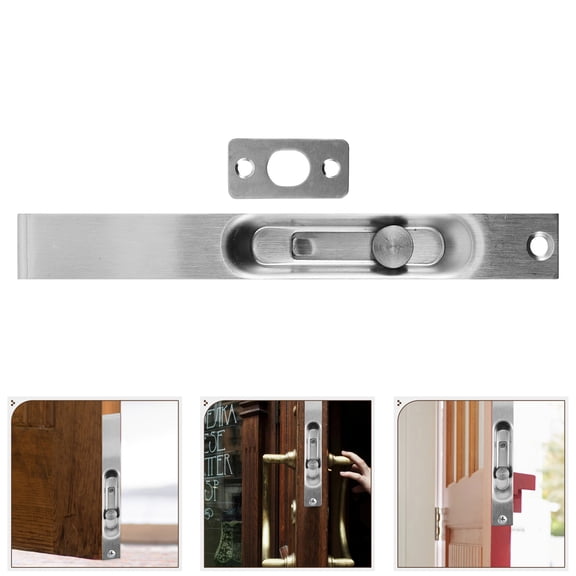 RENACLIPY 6-Pack Stainless Steel Flush Mount Door Bolts with Concealed Slide Latch Locks for Enhanced Interior Door Security