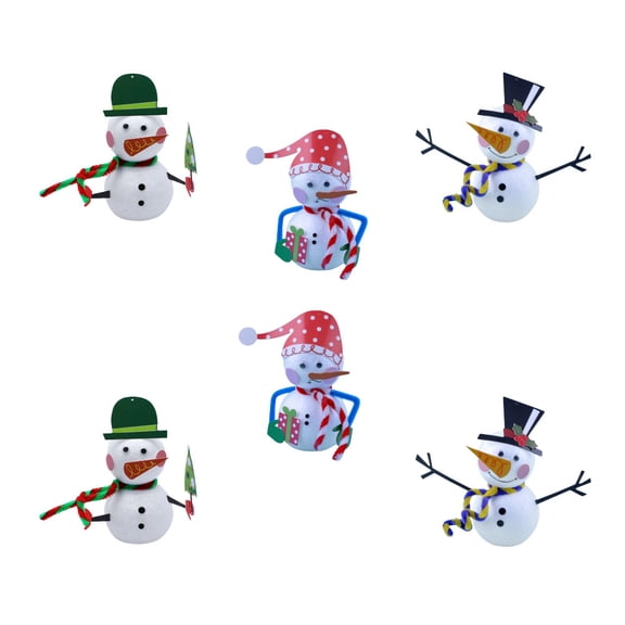 RENACLIPY Christmas Snowman Craft Kits for Kids, 6pcs Holiday Educational Toys and Decorations Set