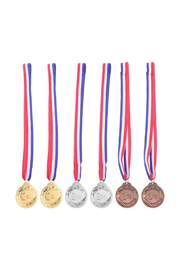 6-Pack Sports Medals Assorted , , Bronze Colors for Competition, Event Awards, and Ceremony Prizes