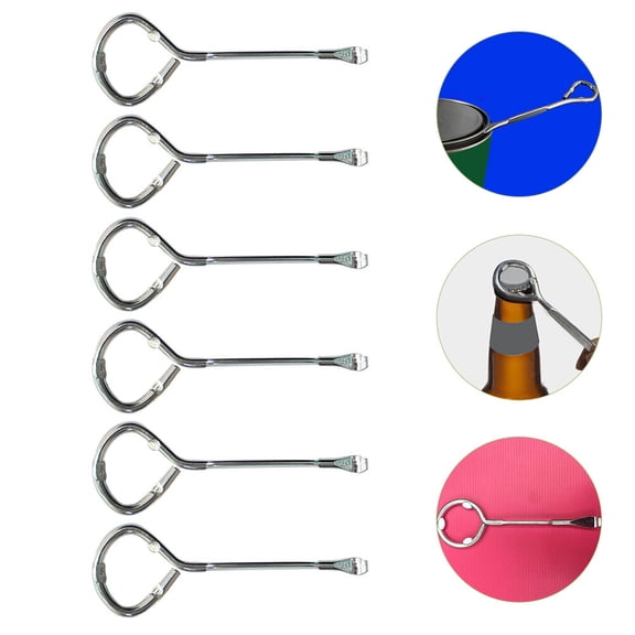 RENACLIPY Compact Steel Can Opener 6Pcs Plated Silver High Tensile Strength for Paint Cans