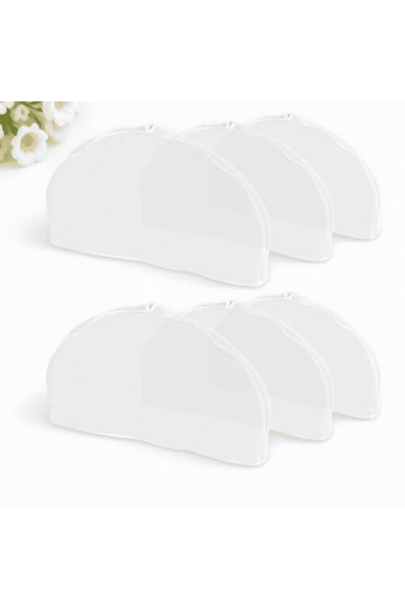 6-Pack Clear Garment Shoulder Covers for Clothing , Wrinkle Prevention, and Fabric Care