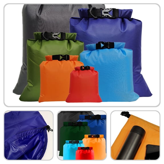RENACLIPY 6Pcs Wet Bag for Swimmers Waterproof Assorted Color Storage for Outdoor Use