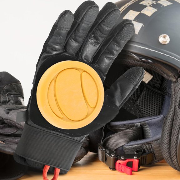 RENACLIPY 6-Pack Yellow Glove Sliders Protective Gear for Outdoor Skateboarding Comfort and Safety