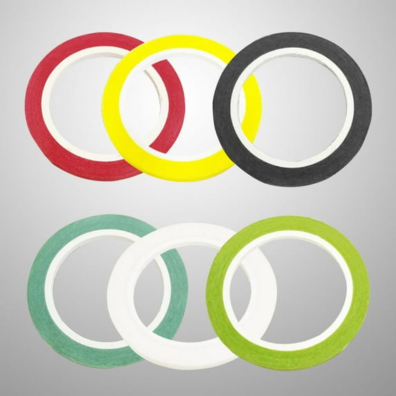 RENACLIPY 6Rolls Set Color Tape for Crafts Assorted Color for Stationery Decoration