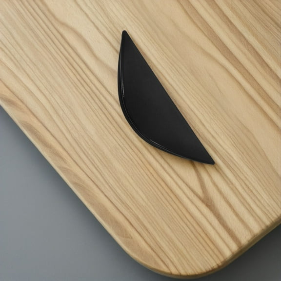 RENACLIPY 6-Pack Black Adhesive Cabinet Pull Handles Plastic Edge Finger Tab for Home Kitchen Drawer