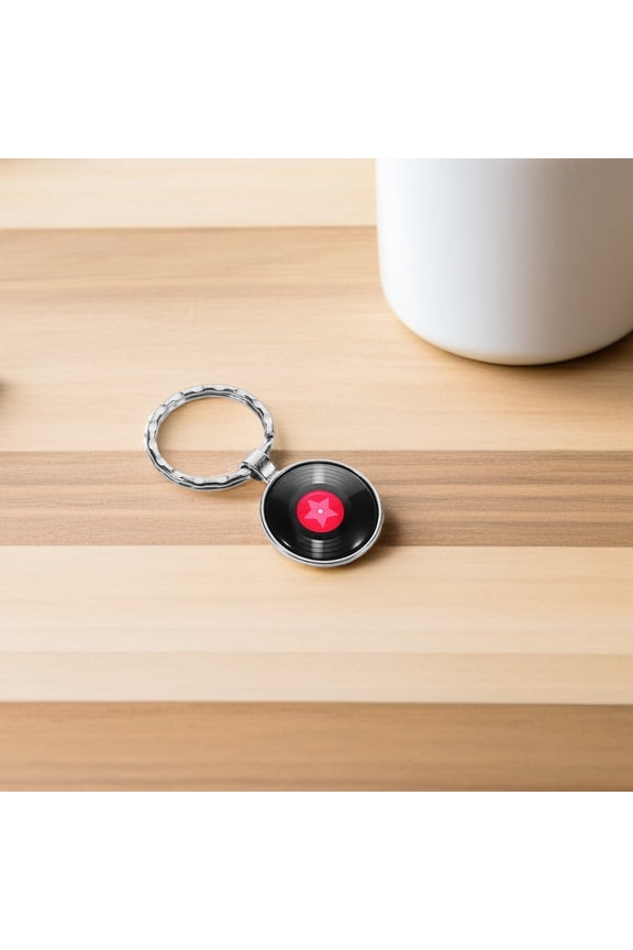 Multi-Color Vinyl Record Keychain Zinc Alloy Music Accessory for Personal Use