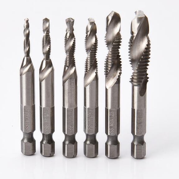 RENACLIPY 6pcs Number Drill Bit Set Precision Drilling for Engineering Applications