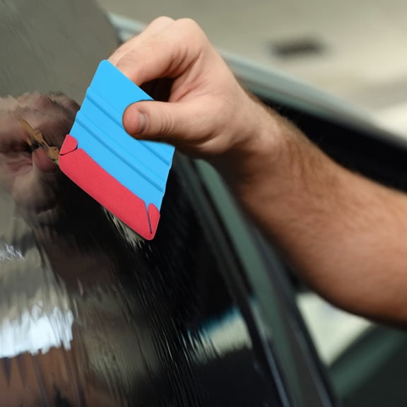 RENACLIPY 6-Pack Red Scraper Buffer Tape Replacement for Car Window Film Squeegee Tool Accessories, and Easy to Use