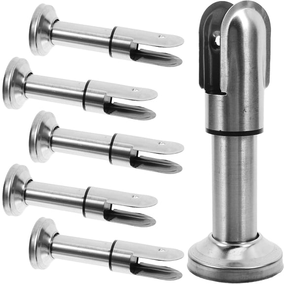RENACLIPY 6pcs Washroom Accessories Toilet Partition Support Brackets Stainless Steel Secure Structure