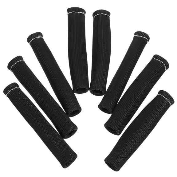 RENACLIPY 8 Pcs Spark Plug Heat Shield Black Fiber for Vehicle Maintenance