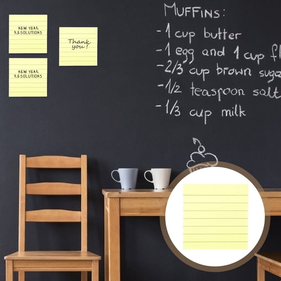 RENACLIPY 800Pcs Yellow Memo Pads Fluorescent Paper Writing Memo Office Use