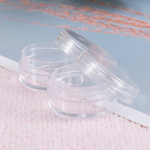 RENACLIPY Small Transparent Makeup Containers with Lids, 80pcs Cosmetic Storage Jars for Travel and Daily Use