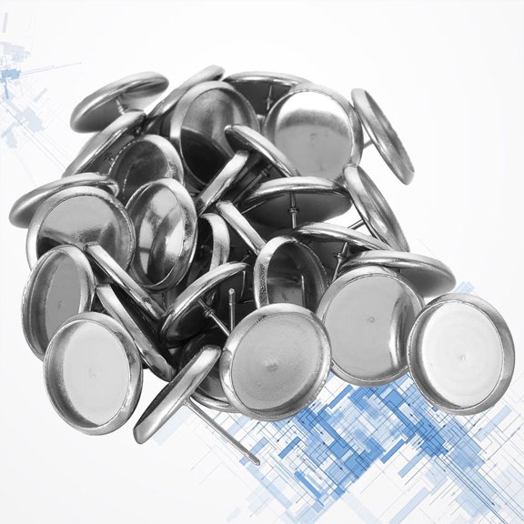 RENACLIPY Jewelry Bezels Blank Stud Silver Stainless Steel 80Pcs Earring Base