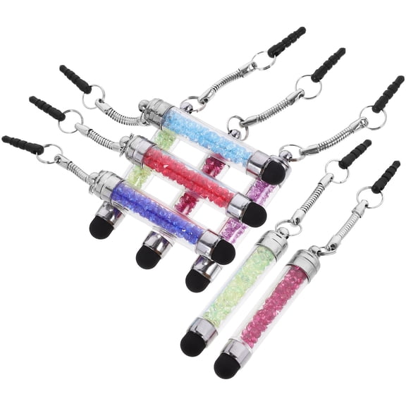 RENACLIPY 8Pcs Computer Capacitive Pens for Writing Use with Stylish Acrylic Detail and Assorted Colors