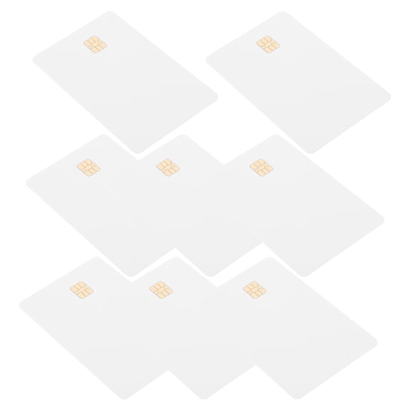 RENACLIPY 8Pcs Blank Smart Ic Cards PVC White Plastic Double Sided Business Card Printing