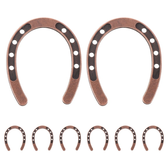 RENACLIPY Coffee Metal Horseshoe Decor Zinc Alloy Western Charm Rustic Accent 8Pcs