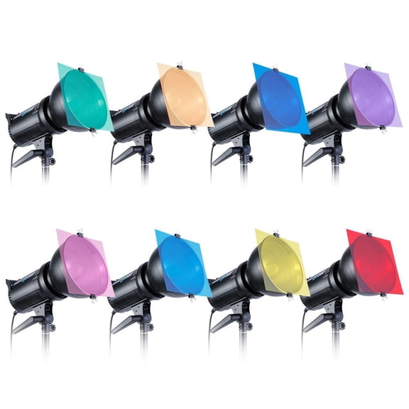 RENACLIPY Color Filter Gel Cards for Camera Flash Lighting with Assorted Vibrant Colors and High Light Transmission