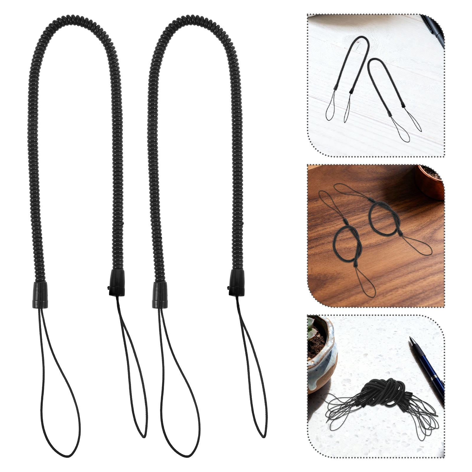 RENACLIPY 8Pcs Retractable Stylus Lanyard Black Elastic Cord for Tablet ...
