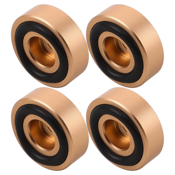RENACLIPY 8Pcs Cutting Board Riser Legs with Golden Aluminum Alloy and Nonslip Rubber Pads for Moisture Isolation