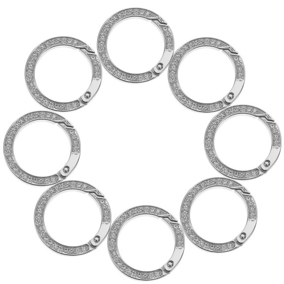 RENACLIPY 8Pcs Round Metal Key Premium Alloy Keychain for Car Keys and Accessories