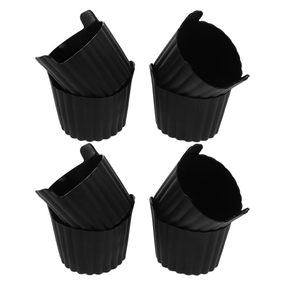 RENACLIPY Black Silicone Muffin Liners, Easy Release, Heat Conductive, 8Pcs