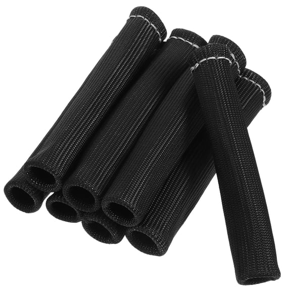 RENACLIPY 8Pcs Spark Plug Wire Heat Shield Black Boot Kit High Insulation Sleeve for Engine Parts