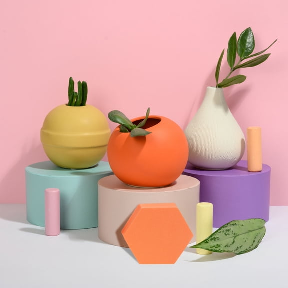 RENACLIPY Lightweight Orange Foam Cubes for Food and Jewelry Photo Backgrounds