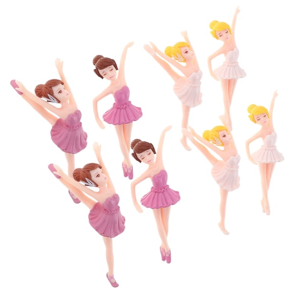RENACLIPY 8pcs Small Resin Dancer Figurines Mini Artistic Garden Decorations for Home Office Women