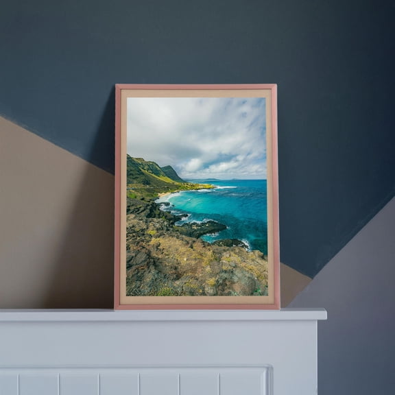 RENACLIPY Brown A3 Metal Wall Picture Frame, Easy to Install Decorative Display Frame for Home and Office