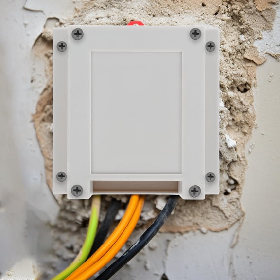 RENACLIPY Weatherproof White Plastic Junction Box with Screw Terminal Block for Industrial Control