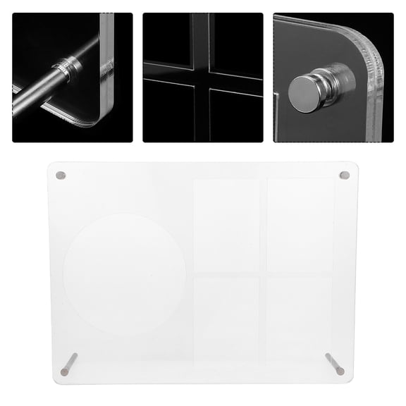 RENACLIPY Transparent Acrylic CD Storage Rack Desktop Holder Compact Design for Office Use 12 x 4 x 4 Inches