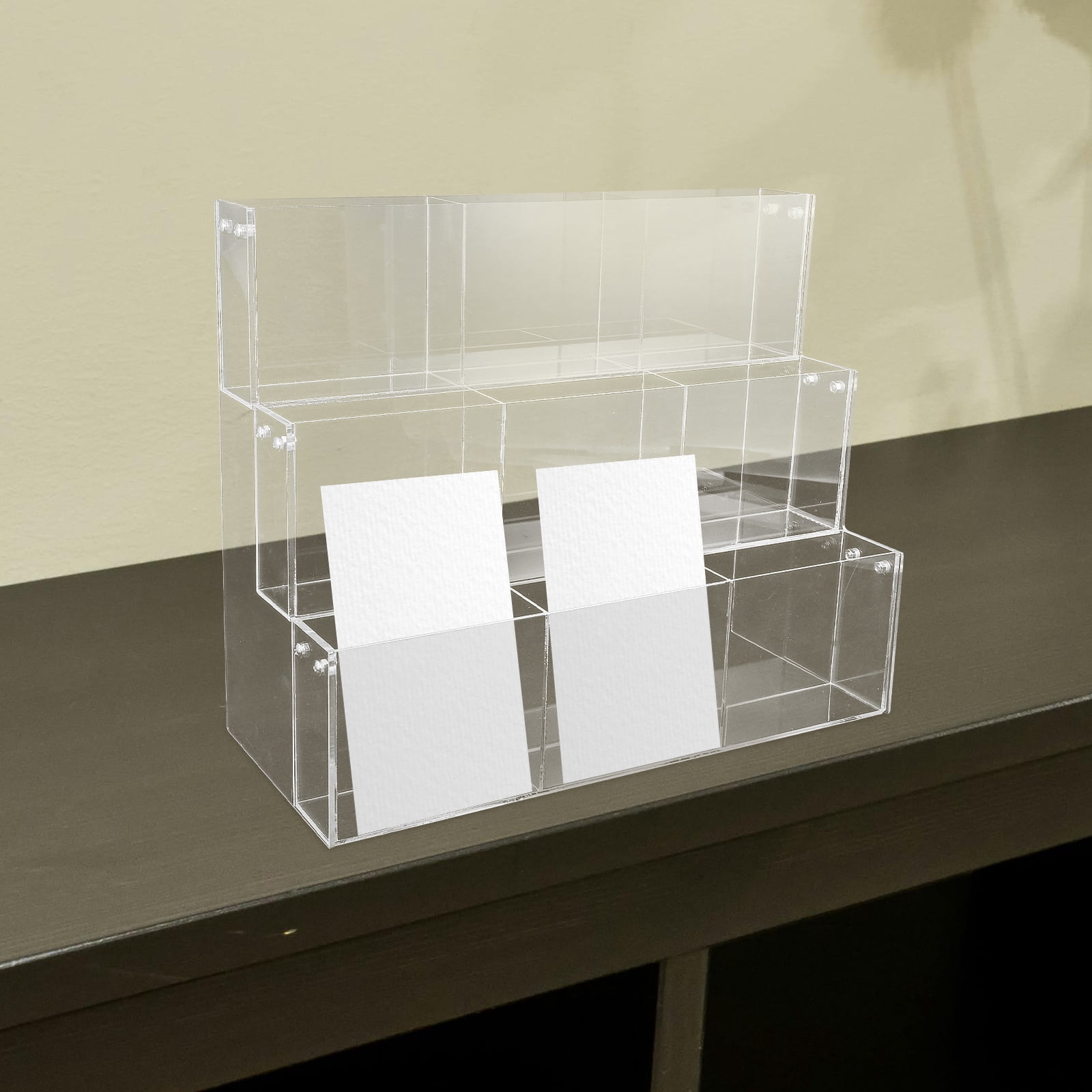 RENACLIPY Transparent Acrylic File Rack Organizer Stand for Office ...