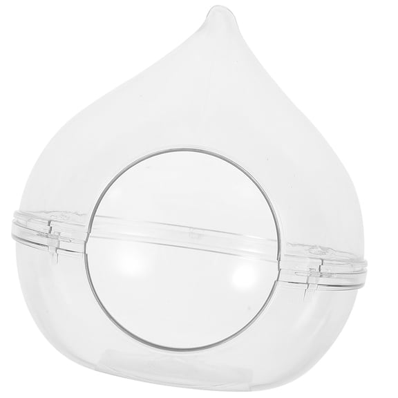 RENACLIPY White Acrylic Hamster Bathtub Sand Box for Small Pets Including Gerbil and Chinchilla
