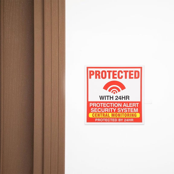 RENACLIPY Adhesive Window Decals for Security Alarm and Intrusion Warning in Assorted Colors