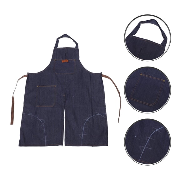 RENACLIPY Adjustable Denim Apron for Pottery and Ceramic Crafting with Sleeveless Comfortable Fit